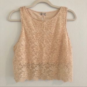 Free People Lace Tank Top